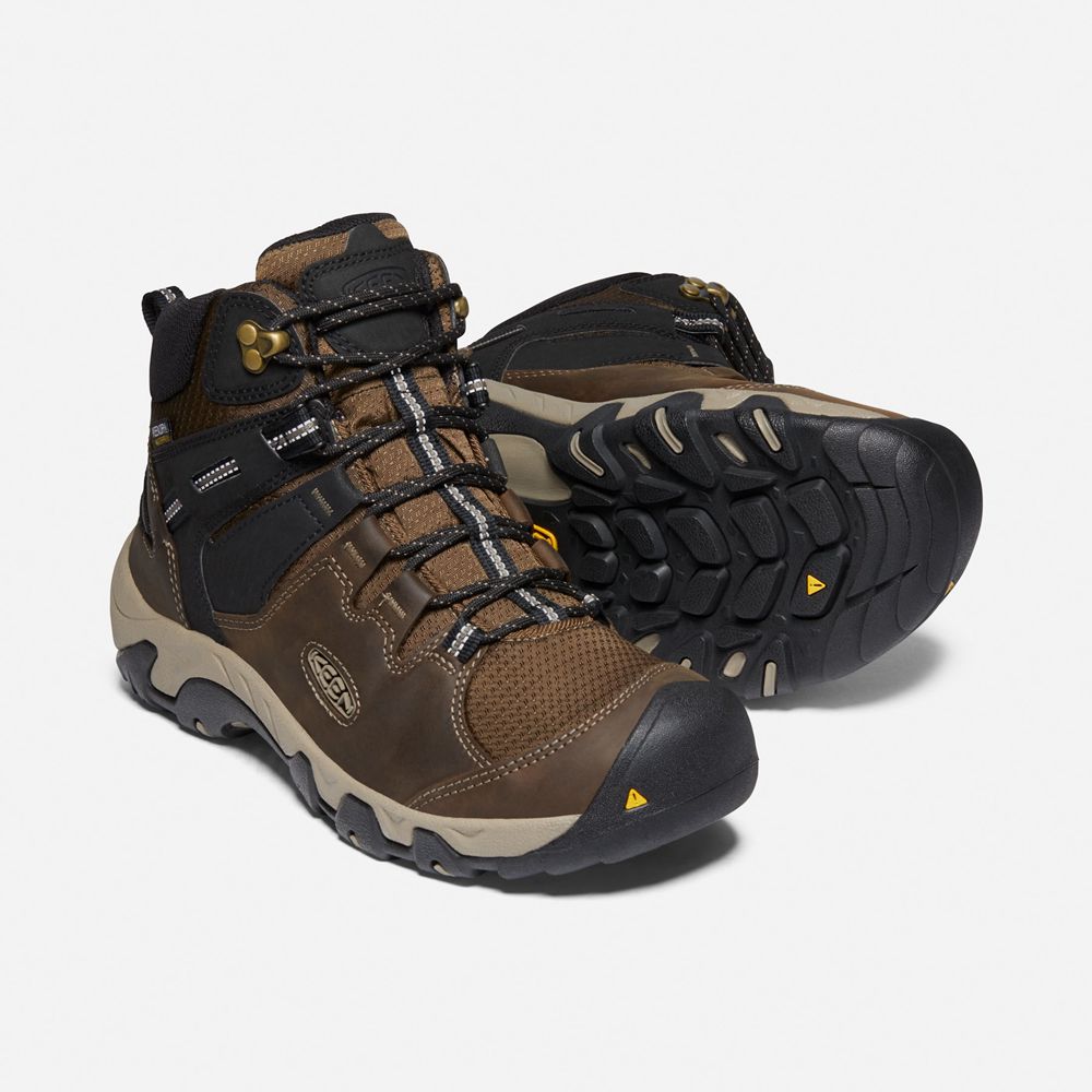 Keen Laarzen Heren Bruin - Steens Leern Waterproof - 82657-QXUY